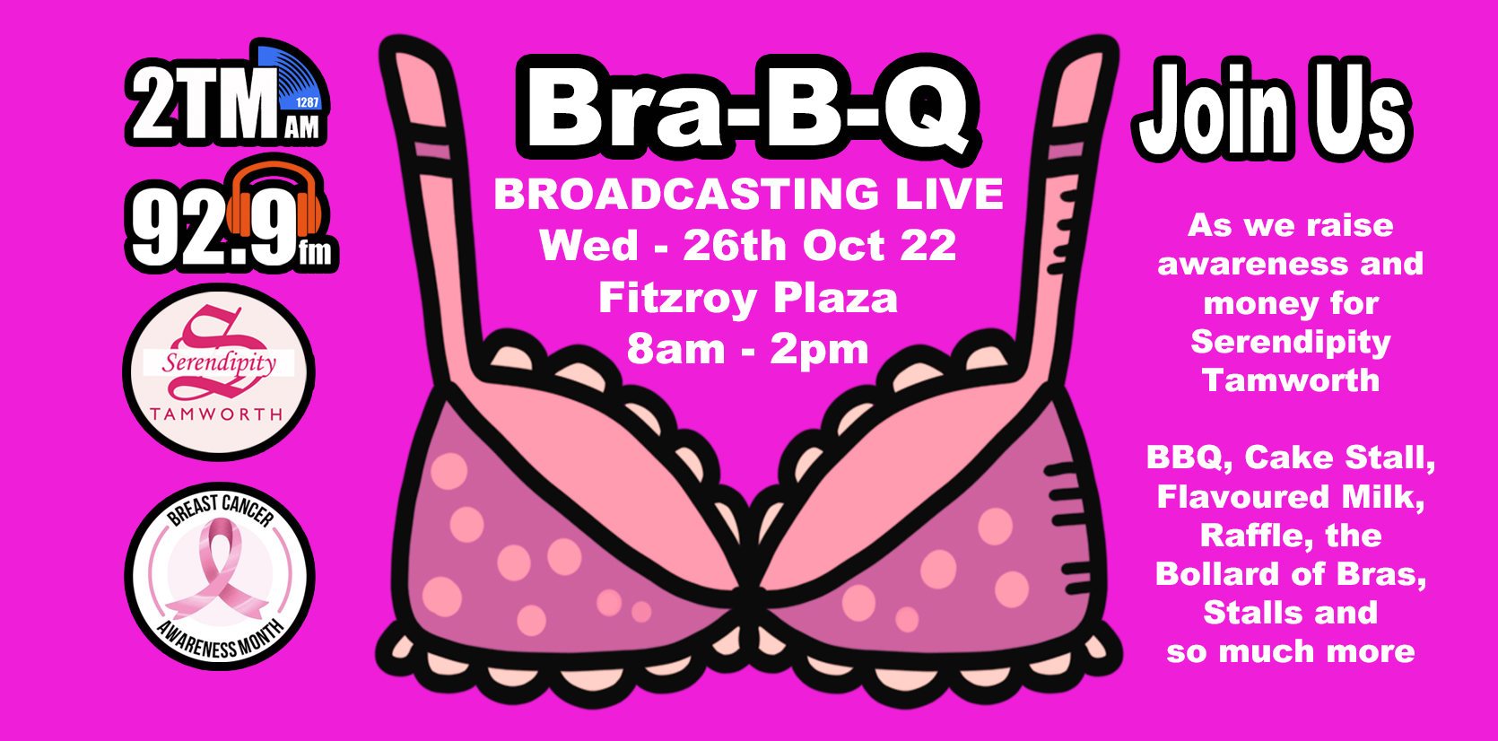 2TM and 92.9fm hold a Bra-B-Q for Breast Cancer Awareness