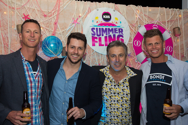 Summer Fling Launch 3 - Bondi Rescue's Dean 'Deano' Gladstone, 97.3's Terry Hansen  and ARN Sales Teams members