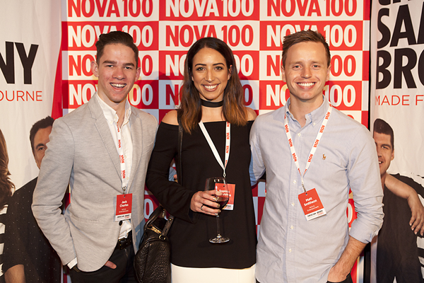 Nova 100 Breakfast Assistant Producer Jack Charles & Nova news journalists Sophia Lazarides & Matt Smithson