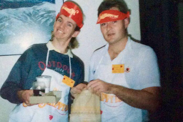 Mike Duncan and myself at a promotion for McDonalds and Power FM Nowra circa 1991