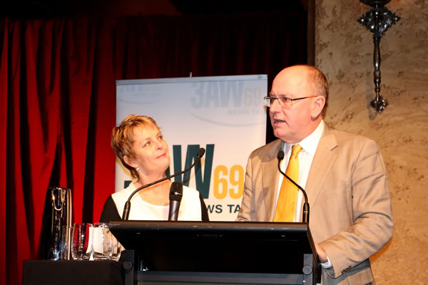CPS CEO Aileen Ashford and 3AW's Ross Stevenson 