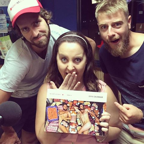 Star FM's Riley Rose-Harper seems to be impressed with the calendar.